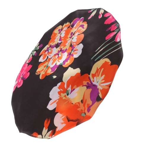 BAZEITFLOW Seidenhaube Schlafmütze Damen Satin Maulbeerseide Weich Komfortabel Schützt Haare Für Schlaf Zuhause Pflege Kopfhaube Mit Modischem Druck Muster von BAZEITFLOW