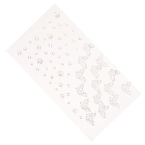 BAZEITFLOW Selbstklebende Face Jewels Sticker Schmetterling Tränenform Glitzernde Make-up Gesichtsschmuck Strasssteine Aufkleber für Festival Party Augen Dekoration von BAZEITFLOW