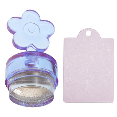 BAZEITFLOW Silikon Nagelstempel mit Weichem Stempelkissen Transparenter Maniküre Stamper für Präzises Nail Art DIY Passend für Verschiedene Nagelgrößen für Zuhause und Profi salon Gebrauch von BAZEITFLOW