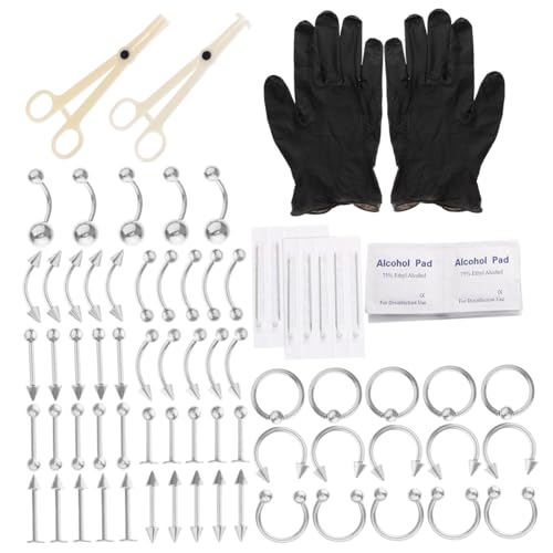 BAZEITFLOW Teiliges Body Piercing aus Rostfreiem Vielseitiger Körperschmuck für Ohr Nase Augenbraue und Bauchnabel Bequem Tragbar Modisches Accessoire für Damen und Mädchen BAZEITFLOW Teiliges Body Piercing aus Rostfreiem Vielseitiger Körperschmuck für Ohr Nase Augenbraue und Bauchnabel Bequem Tragbar Modisches Accessoire für Damen und Mädchen von BAZEITFLOW