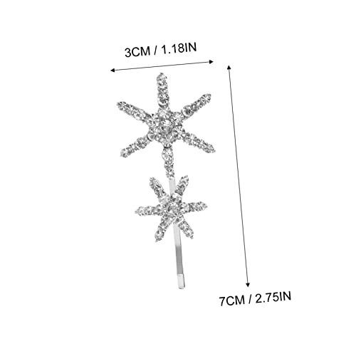 BAZEITFLOW Teiliges Stern Strass Haarspangen Damen Silberne Haarklammern mit Funkelnden Kristallen Eleganter Haarschmuck für Braut und Alltag Langlebiges Rost Modisch und Vielseitig von BAZEITFLOW