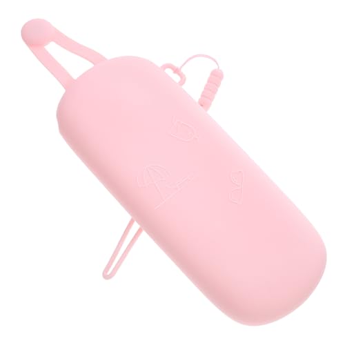 BAZEITFLOW Tragbare Silikon Make up Tasche Damen Leichtes Weiches Material Multifunktional für Kosmetik und Brillen Aufbewahrung Reise Handliche Kosmetiktasche Rosa von BAZEITFLOW