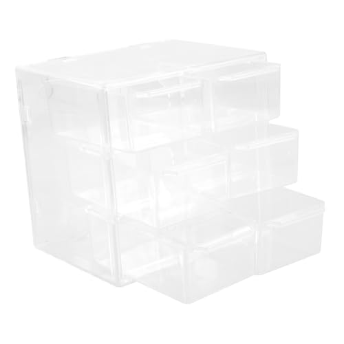 BAZEITFLOW Transparente Aufbewahrungsbox mit Fächern Design Staubdichtes Tabletop Organizer für Kontaktlinsen Kompakte Desktop Lagerung Praktisch für Reisen und Alltag von BAZEITFLOW