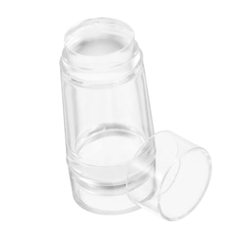 BAZEITFLOW Transparenter Silikon Nagel Stempel mit Doppelseitigem Schaber French Tip Tool für Präzises Nail Art Stamping Langlebig Leicht zu Reinigen für DIY French Maniküre und von BAZEITFLOW