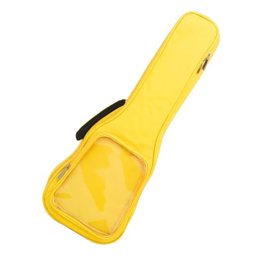BAZEITFLOW Ukulele Tasche Gepolstert mit Reißverschluss und Seitentasche Gelb Praktische Tragetasche für Musikinstrumente mit Weichem Innenfutter und Breitem Schultergurt Organizer für von BAZEITFLOW