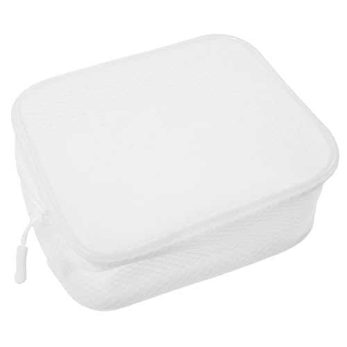 BAZEITFLOW Unisex Eva wasserdichte Kosmetiktasche Weiß Tragbare Reise Kulturbeutel Make Up Organizer mit Reißverschluss Vielseitige Aufbewahrung für Damen und Herren für Camping und von BAZEITFLOW