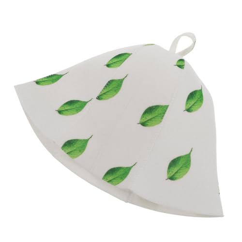 BAZEITFLOW Verdickter Saunahut Filz Saunahut für Damen und Herren mit Hervorragender Wasseraufnahme und Kopfschutz Grüne Dampfbad Mütze für Sauna und Steam Stilvolles Thermalprint Design von BAZEITFLOW