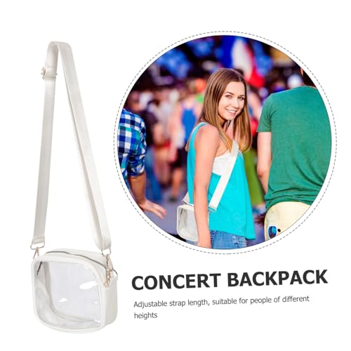 BAZEITFLOW Verstellbare Transparente Crossbody Tasche mit Abnehmbarem Design PVC Material Leichte Umhängetasche für Musikveranstaltungen und Sportevents Praktische Schultertasche für Damen von BAZEITFLOW