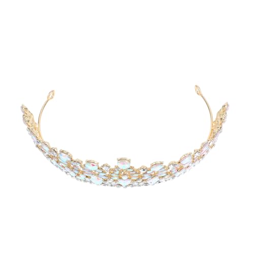 BAZEITFLOW Vintage Barock Hochzeitskrone mit Strass und Glitzer Leichtes Braut Tiara Stirnband für Fotoshooting Königliches Prinzessin Haarschmuck für Hochzeit Party und Festliche Anlässe von BAZEITFLOW