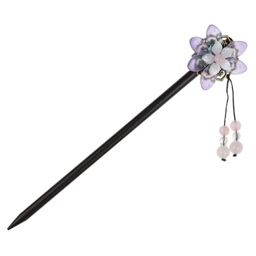 BAZEITFLOW Vintage Chinesische Holz Haarnadel mit Hängenden Blüten Anhängern Haardutt Stecknadel für Damen Langlebiger Haarschmuck Fester Sitz für Stilvolle Hochsteckfrisuren und Besondere von BAZEITFLOW