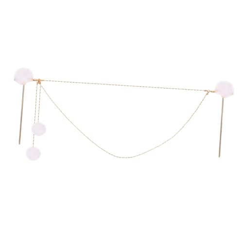BAZEITFLOW Vintage Chinesischer Haarschmuck Haarnadel aus Abs und Zinklegierung Doppelter Ketten Haarstab mit Quaste Stabile Haarnadel für Damen und Mädchen Sicherer für Duttfrisuren von BAZEITFLOW