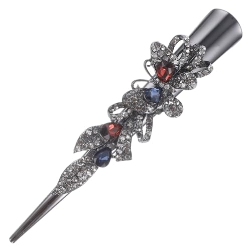 BAZEITFLOW Vintage Haarklammer Für Damen Große Metall-haarspange Mit Strass Eleganter Entenschnabel-clip Für Hochzeiten Und Partys Robust Und Stilvoll von BAZEITFLOW