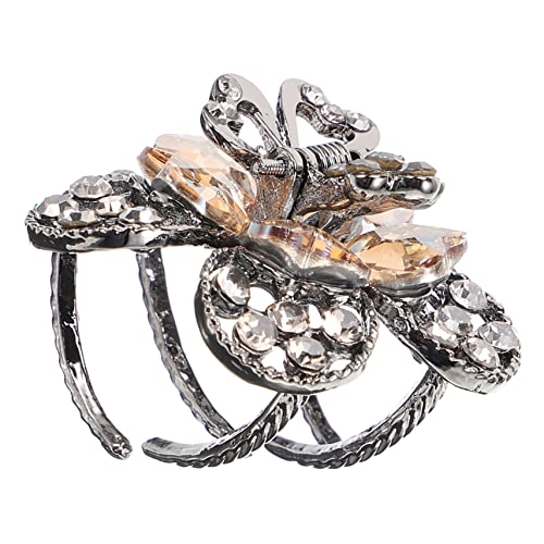 BAZEITFLOW Vintage Haarklammer mit Strass und Blumenmotiv Kleine Stabile Haarspange für Dickes Haar Komfortabler Haarschmuck für Frauen Geeignet für Alltag Party und Fotoshootings von BAZEITFLOW