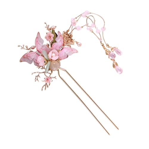 BAZEITFLOW Vintage Haarstab mit Quasten Chinesischer Stil Haarschmuck aus Eleganter Haarnadel für Damen für Dutt Party Cosplay und Alltag Rutschfest und Handgefertigt von BAZEITFLOW