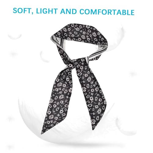 BAZEITFLOW Vintage Seidiges Haarband Damen Stirnband Schal Haarband Schleife Eng Anliegend für Party Festival Shopping Chic Kopf Accessoire von BAZEITFLOW