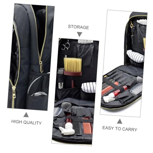 BAZEITFLOW Wasserdichter Friseurrucksack mit Großem Stauraum Robustem Polyester Metallreißverschlüssen und Ergonomischen Schultergurten Praktischer Organizer für Haarschneide von BAZEITFLOW