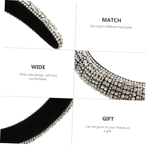 BAZEITFLOW Wasserfeste Damen Haarreifen mit Breiter Polsterung und Funkelnden Strasssteinen Eleganter Bequemer Kopfschmuck für Hochzeiten Partys und Festliche Anlässe von BAZEITFLOW