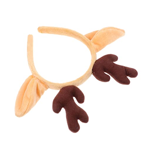 BAZEITFLOW Weihnachtliches Stirnband mit Niedlichen Rentiergeweihen Flauschiges Haaraccessoire für Mädchen und Party Design für Weihnachten Karneval Festliche Anlässe und Cosplay von BAZEITFLOW