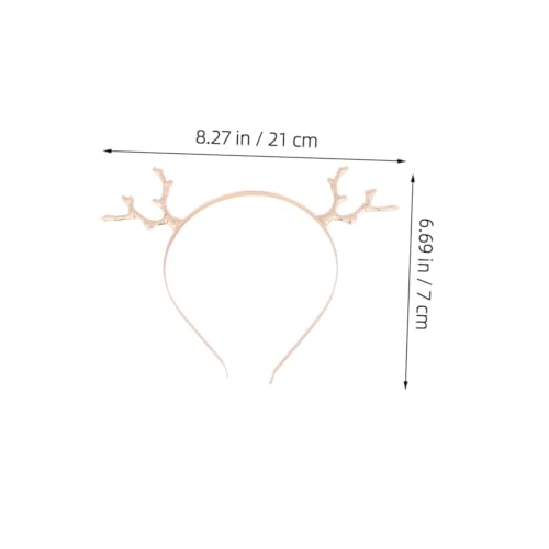BAZEITFLOW Weihnachtsgeweih Haarreif aus Metalllegierung Robustes Rentier Stirnband für Mädchen und Erwachsene Festlicher Haarschmuck für Weihnachtsfeier Kostüm Accessoire von BAZEITFLOW