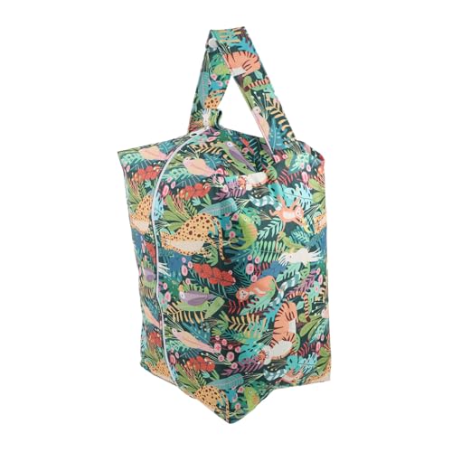 BAZEITFLOW wasserdichte Wiederverwendbare Windeltasche Multifunktionaler Organizer für Wickelutensilien Geräumige Nasstasche für Nasse und Trockene Windeln von BAZEITFLOW