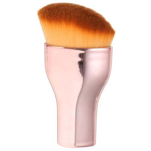 Makeup Pinsel für Flüssige Grundierung Tragbarer Kleiner Make Up Pinsel Roségold für Damen Form für Gleichmäßige Anwendung von Foundation Einfach zu Reinigen von BAZEITFLOW