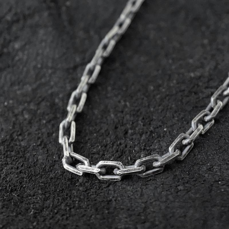 Herren Halskette Anker-Kette Oxidiertes Sterling Silber 2.3 Mm von BAZKBERLIN