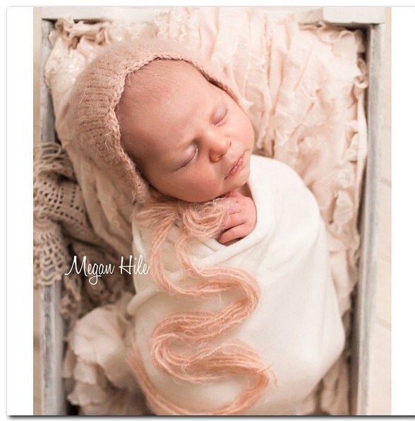 Neugeborenen Mädchen Mütze Und Krawatten | Für Fuzzy Props Baby Requisite von BAprops