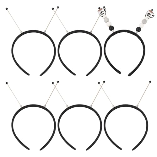 Beadthoven Haarreif zum Selbermachen, einfarbig, blanko, Kunststoffbasis, Stirnband, mit Stoff überzogen, Haarschmuck für Damen und Mädchen, Urlaubskostüm-Zubehör, Schwarz, 5 Stück Beadthoven Haarreif zum Selbermachen, einfarbig, blanko, Kunststoffbasis, Stirnband, mit Stoff überzogen, Haarschmuck für Damen und Mädchen, Urlaubskostüm-Zubehör, Schwarz, 5 Stück von BB Beadthoven