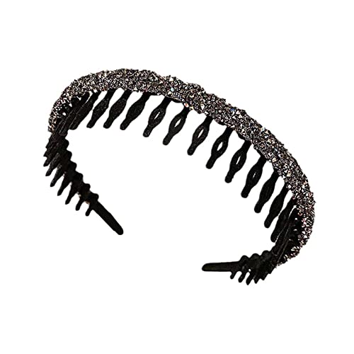 BBASILIYSD Modische Strass-Beflockung, Haarreifen, für Damen und Frauen, Farbe, gezahnt, Haarschmuck von BBASILIYSD