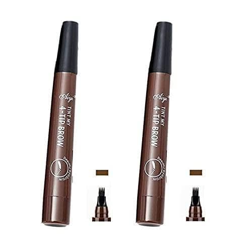 Flüssiger Augenbrauenstift 4 Köpfe Gabel Augenbrauen Make-up Augenbrauen Wasserdicht Langanhaltender Stift Verstärker G3S0 Tönung Make-up Natu von BBASILIYSD