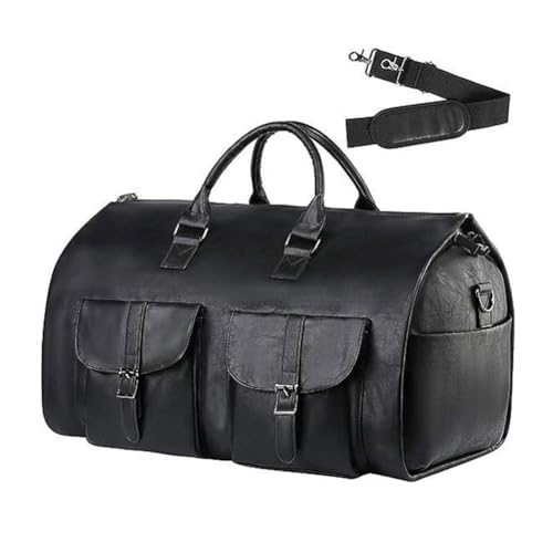 Kleidersack für Reisen, wandelbar, Handgepäck, Duffel, PU-Tasche für Herren, wasserdicht, groß, Business, 2,5 cm, für Anzug / Kleid / 2 Reisen von BBASILIYSD