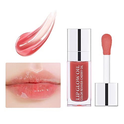 Moisturizing Lip Oil Plumping Clear Crystal Jelly Moisturizing Lip Gloss Lips Makeup Oil Lip Plumper Sexy Tinted Glow von BBASILIYSD