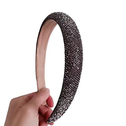 Schwamm Glänzende Volle Strass Silber Stirnbänder Damen Handgemachte Vielseitige Headwear Schmuck E2G8 Haar Für Frauen Geschenke Zubehör von BBASILIYSD