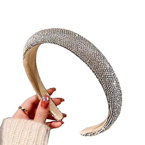 Schwamm Glänzende Volle Strass Silber Stirnbänder Damen Handgemachte Vielseitige Headwear Zubehör Für Frauen H2U8 Haar Geschenke Schmuck von BBASILIYSD