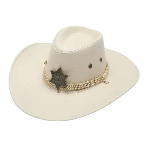 BBAUER Cowboy-Hutcowboyhut Unisex Erwachsener Frauen Cowboyhut Geeignet Für Reisen Karnevalsfischen-Beige von BBAUER