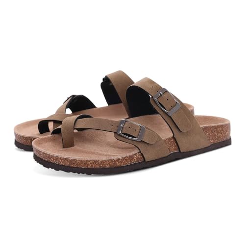 BBAUER Sandalen Damen Herren Strandsandalen Dicke Sohle Kork Hausschuhe Sommer Home Open Toe Flache Sandalen-Bn2-37(Passform 22,5Cm) von BBAUER