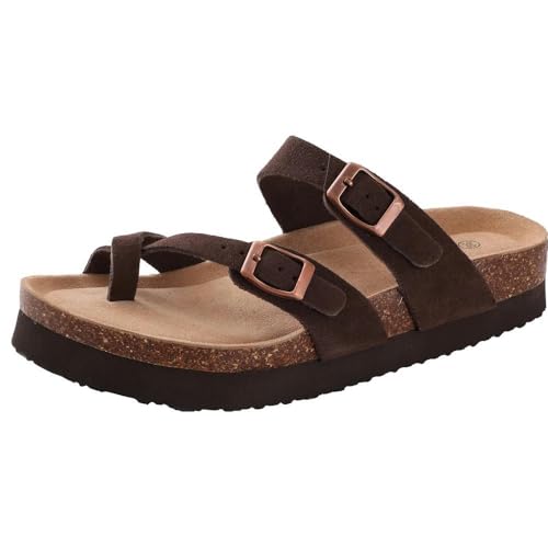 BBAUER Sandalen Damen Herren Strandsandalen Dicke Sohle Kork Hausschuhe Sommer Home Open Toe Flache Sandalen-Bn3-39(Passend 24Cm) von BBAUER