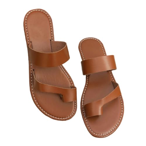 BBAUER Sandalen Damen Sommer Casual Sandalen Flat Flip Flop Damen Große Größe Open Toe Sandalen-Zongse-38 von BBAUER