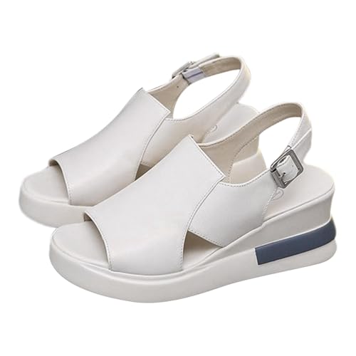 BBAUER Sandalen mit Keilabsatz für Damen,Sandalen Damen mit Keilabsatz | Sommersandalen | Sommerschuhe, rutschfeste Sandalen für Party, Arbeit, Reisen, Einkaufen, Dating, Alltag von BBAUER