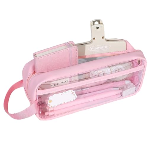 Durchsichtiges Federmäppchen, durchsichtige Reißverschlusstaschen, durchsichtiges PVC-Etui mit großem Fassungsvermögen, geruchlose durchsichtige Kosmetiktaschen, wasserdichte Acryl-Kosmetiktaschen, du von BBAUER