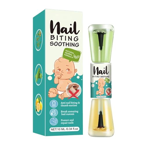 Stop Nail Biting Polish – 1/2 Stück Herbal Protection Bitter Nail Water | 10 ml Anti-Eating-Fingernagelschutz für Kinder | Bitter schmeckender Nagellack für Kinder | Langlebiges Nagelpflegegerät für E von BBAUER