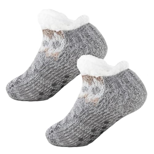 Warme Fuzzy-Socken | Weiche und warme Lammwollsocken mit Anti-Rutsch-Gripper | Damenmode für Wohnzimmer, Schlafzimmer, Esszimmer, Arbeitszimmer, Spielzimmer von BBAUER
