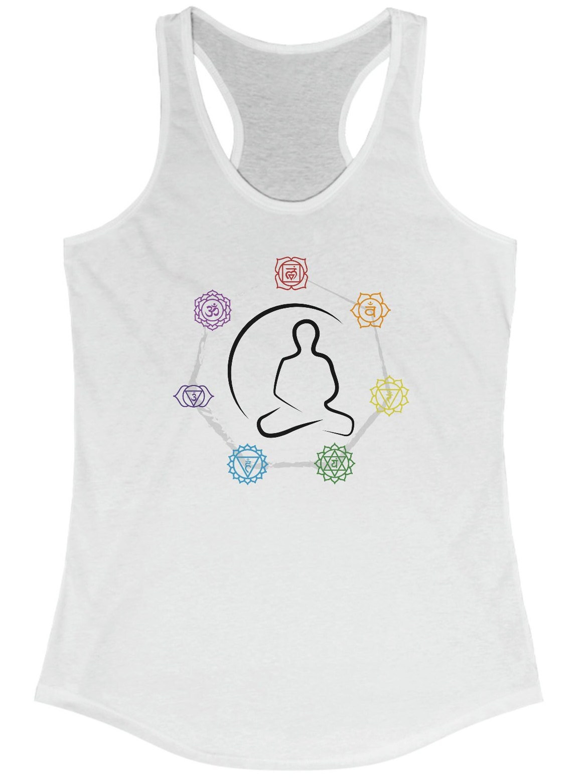 Sieben Chakra Racerback Tank Top, Meditationsbekleidung von BBBStyle