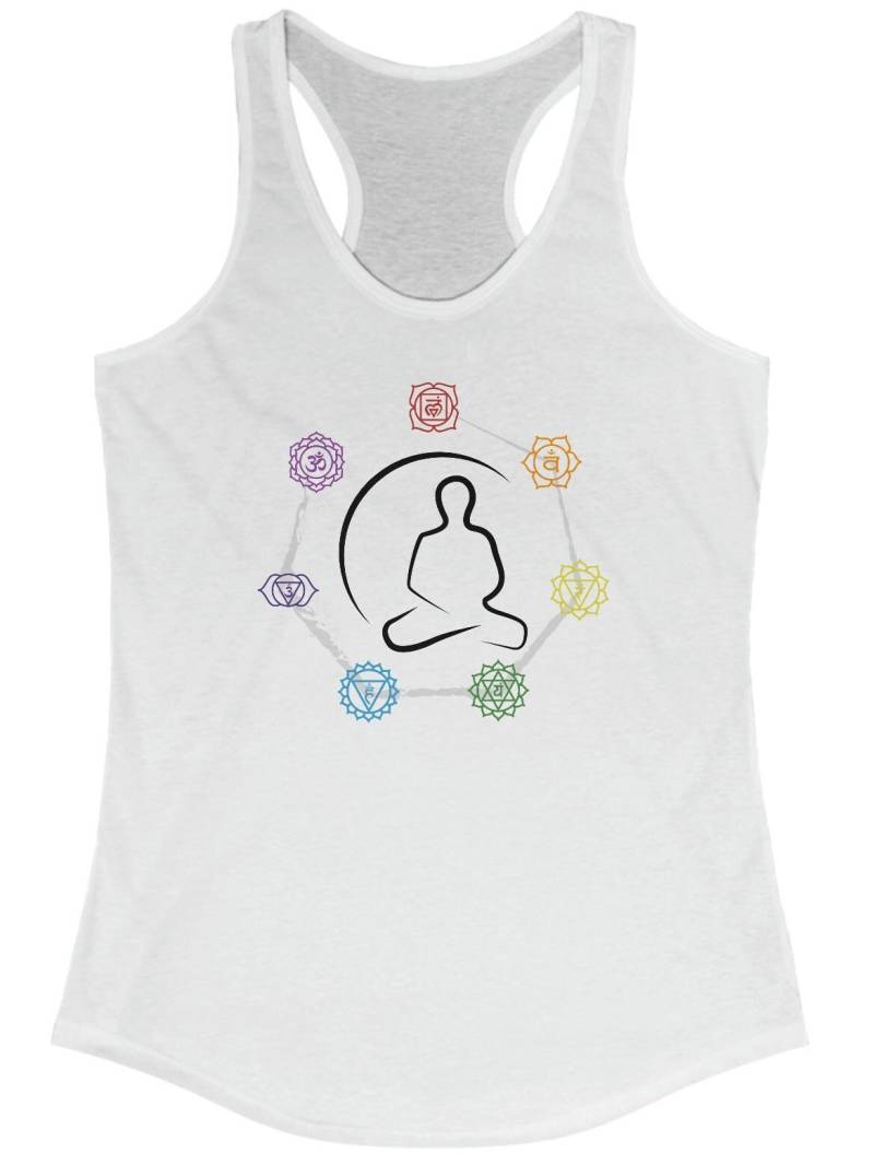 Sieben Chakra Racerback Tank Top, Meditationsbekleidung von BBBStyle