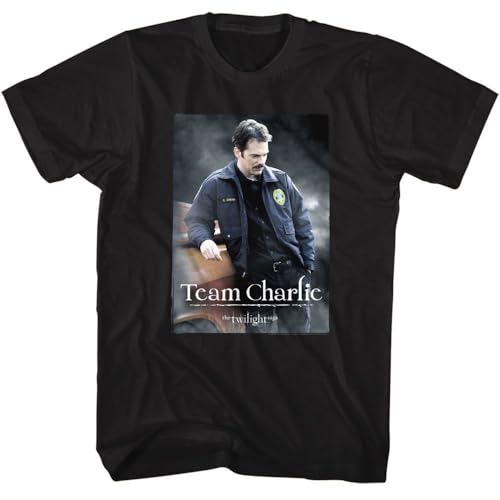 Twilight - Team Charlie - Black Front Print Short Sleeve Solid Adult T-Shirt von BBBshafaraBTE