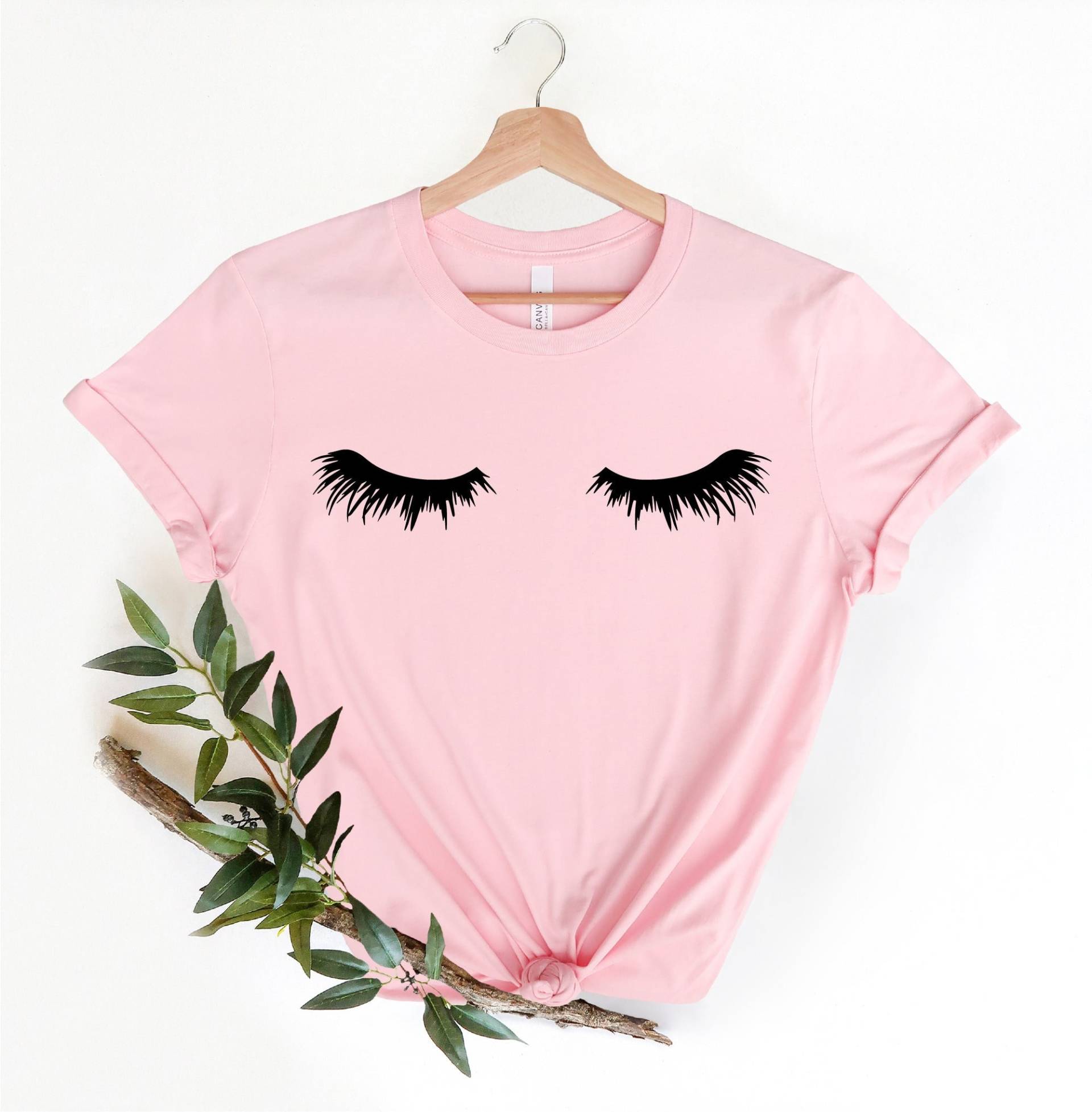 Wimpern T-Shirt, Damen Kurzarm Bedrucktes Trendy Shirt Mit Rundhals, Lash Künstler Shirt, Geschenk Für von BBCustomApparel