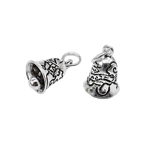 2 Sterling Silber Dragon Bell Charm, Sterling Dragon Bell Charm, Sterling Dragon Bell Anhänger, 925 Silber Dragon Bell Glöckchen, Jingle Bell von BBDMind