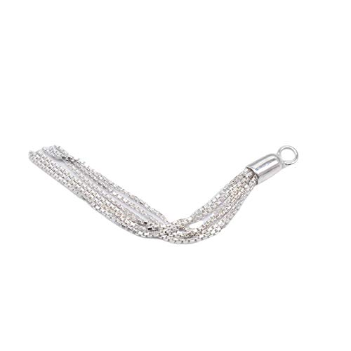 2 Sterling Silber Quaste Charm, lange Box Kette Quaste 49mm, 925 Silber Quaste Halskette Quaste Armband Quaste Ohrring Quaste von BBDMind
