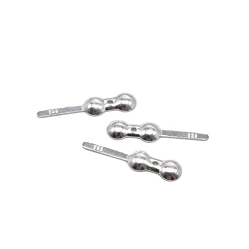 20 Sterling Silber Muschel Perlen Spitzen 925 Silber Clamshell Perlen Faltbare Abdeckung Perle Crimp über Enden von BBDMind