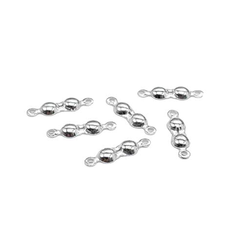 30 Sterling Silber Endspitzenabdeckung, Perlenspitze Clamshells, Falte über Quetschperle, Knotenspitzenabdeckungen, Verbindungsperlen von BBDMind